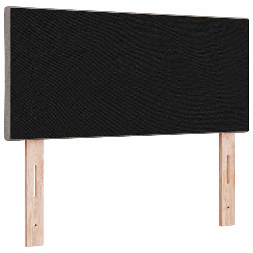Headboard with LED Strip Lights Adjustable Taupe 100 cm Fabric